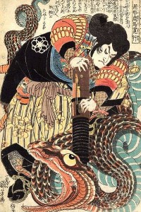 Representação de Jiraiya em ukiyo-e