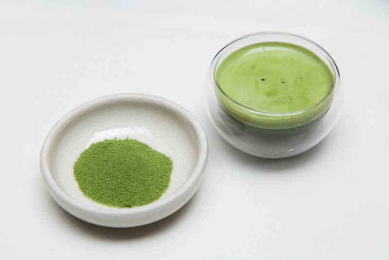 Matcha saborizado com blueberry Matcha com blueberry