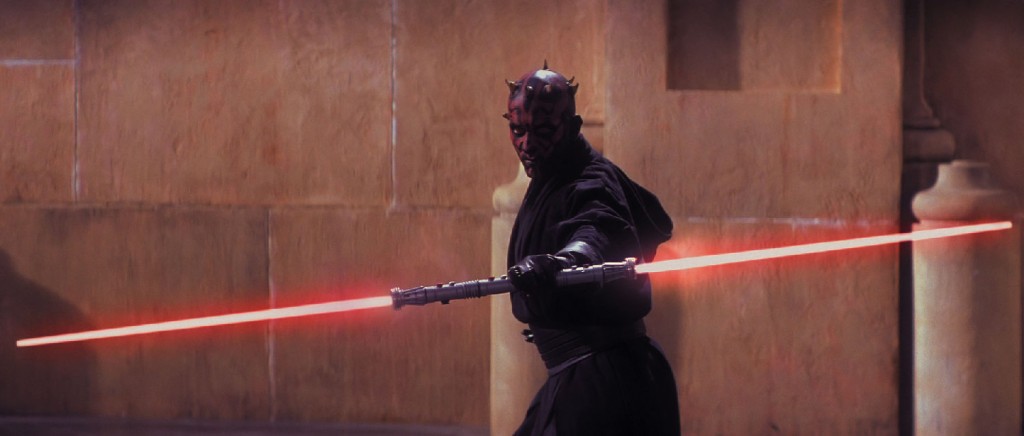 O sabre duplo de Darth Maul pode ter origem em um bastão de duas pontas usado pelos monges budistas