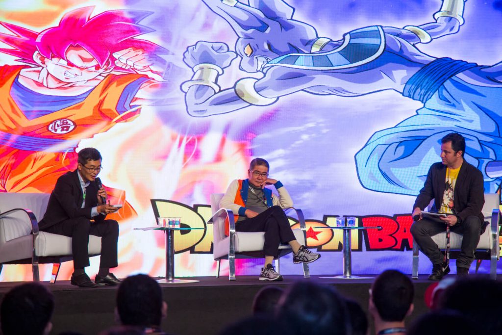 Painel com o diretor da Toei animation Kozo Morishita