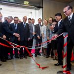 Fita inaugural na inauguração do Centro Cultural Aliança